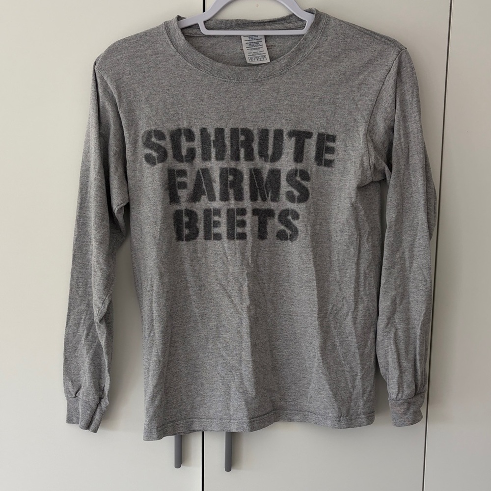 Schrute Farms Beets Long Sleeve - Gray-The Office Merch